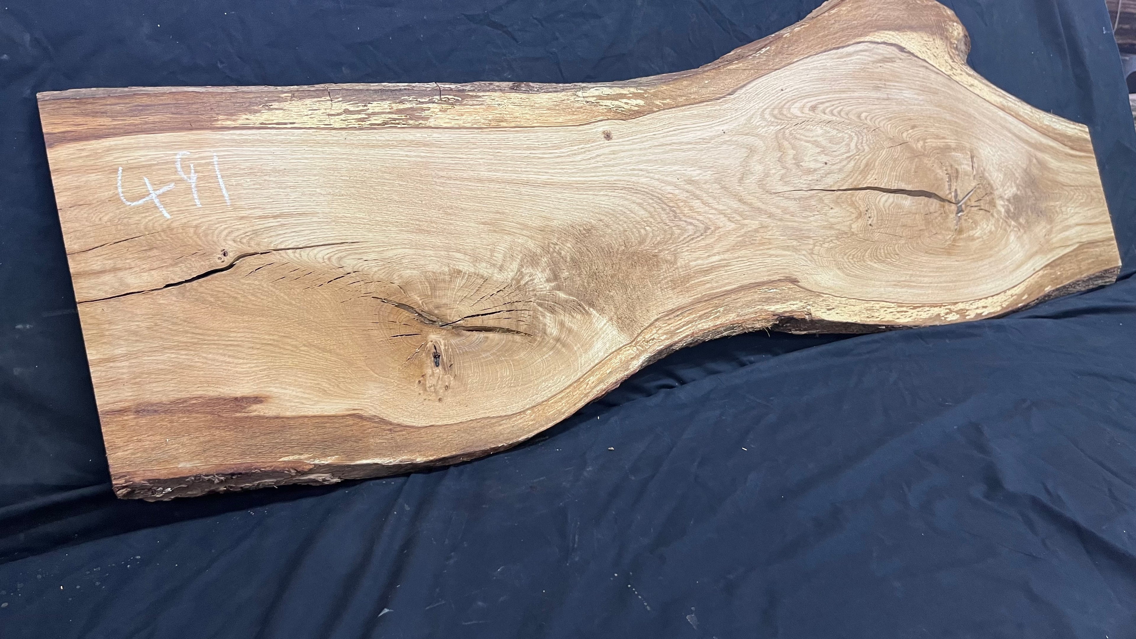 Oak resin project coffee table top 1570 L x 560 W x 21 D mm      (491mf)