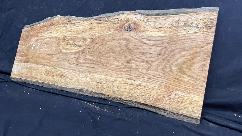 Rustic oak window sill, shelf,  896 L x 396 W x 14 D mm      (495mf)