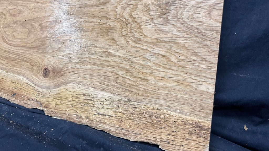 Rustic oak window sill, shelf,  896 L x 396 W x 14 D mm      (495mf)