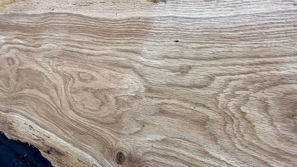 Rustic oak window sill, shelf,  896 L x 396 W x 14 D mm      (495mf)