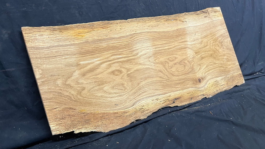 Rustic oak window sill, shelf,  896 L x 396 W x 14 D mm      (495mf)