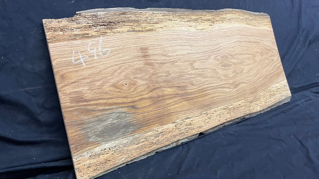 Rustic oak window sill, shelf,  903 L x 446 W x 14 D mm      (496mf)