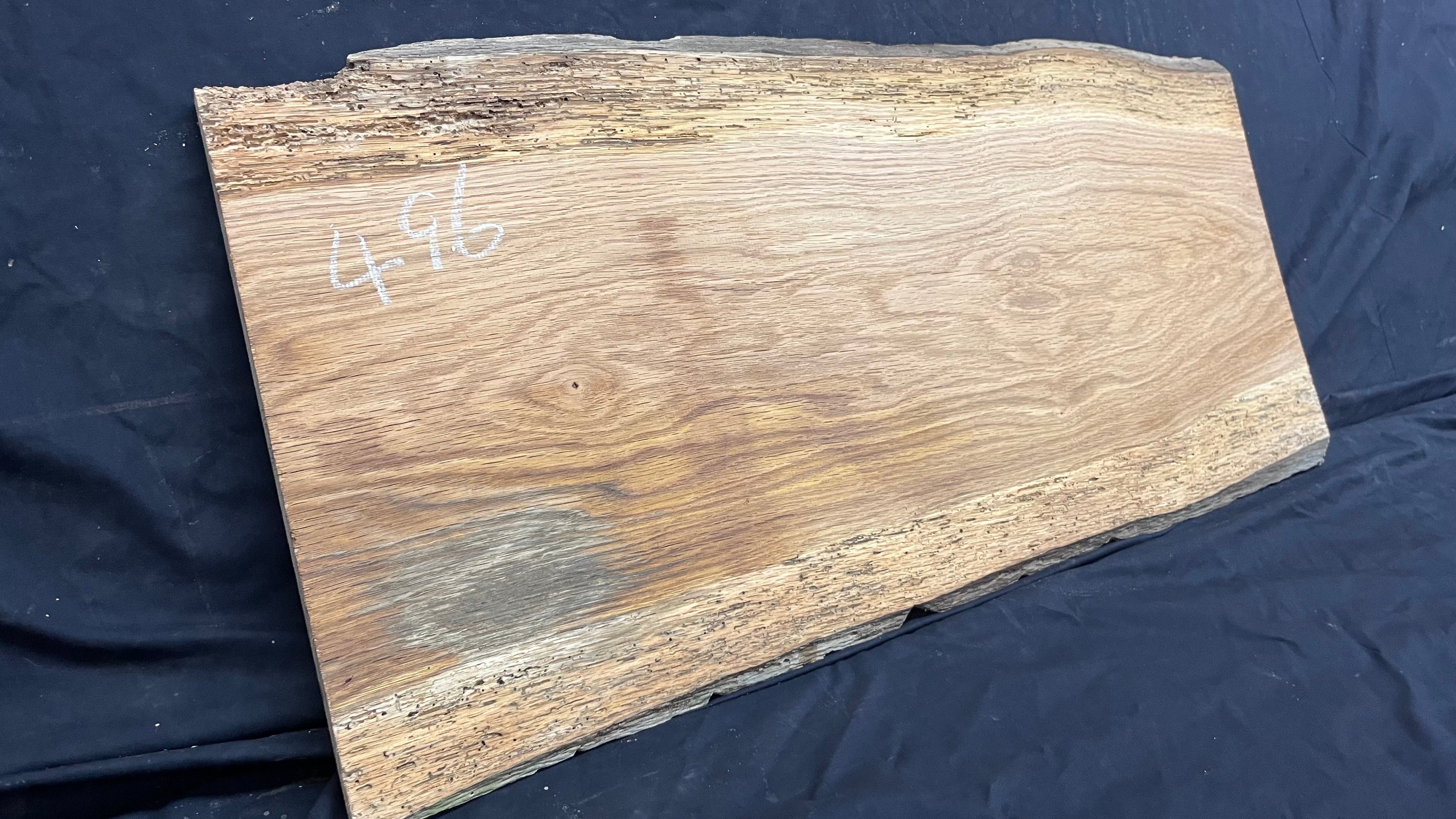 Rustic oak window sill, shelf,  903 L x 446 W x 14 D mm      (496mf)