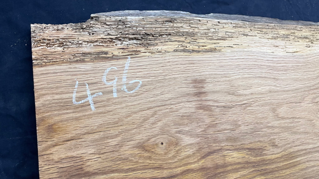 Rustic oak window sill, shelf,  903 L x 446 W x 14 D mm      (496mf)