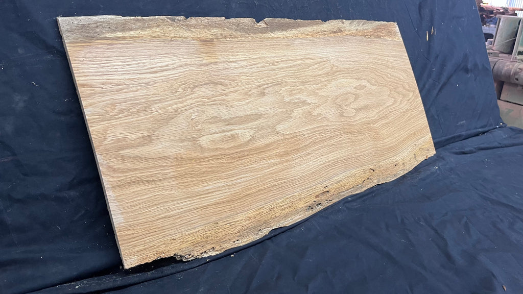 Rustic oak window sill, shelf,  903 L x 446 W x 14 D mm      (496mf)