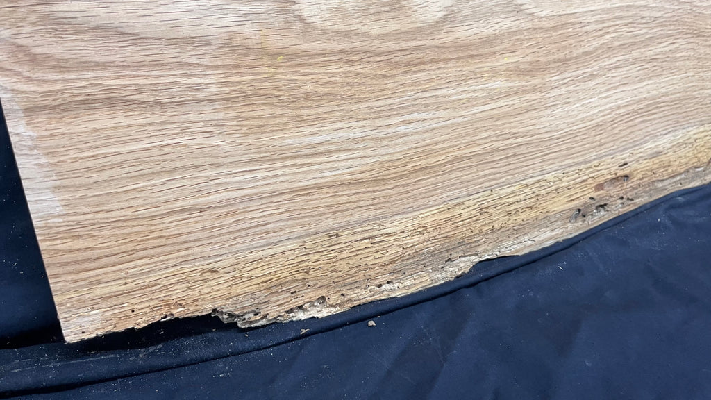 Rustic oak window sill, shelf,  903 L x 446 W x 14 D mm      (496mf)