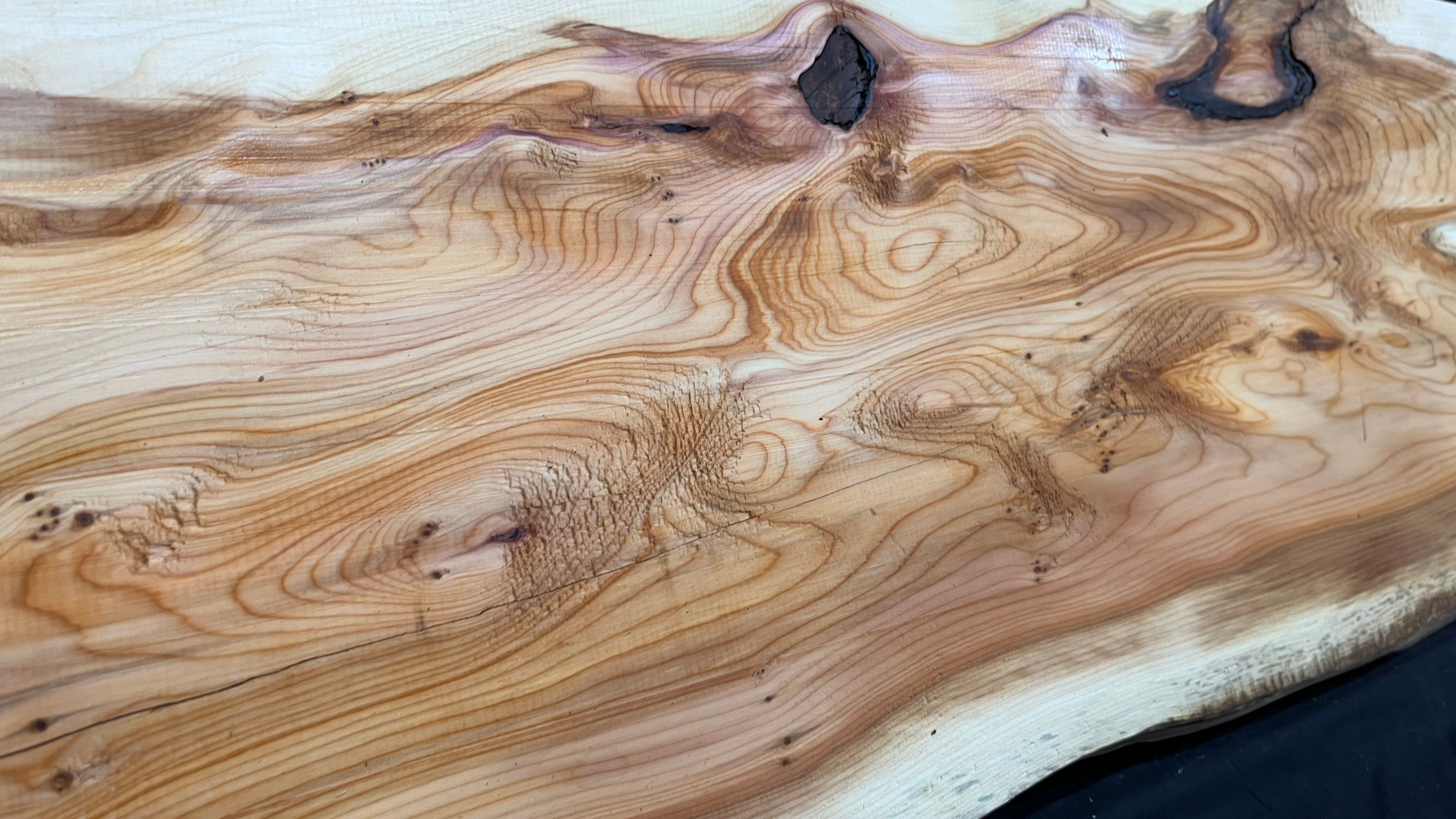 Yew,hardwood, slab, board, block 956 L x 356 W x 20 D mm    (498)