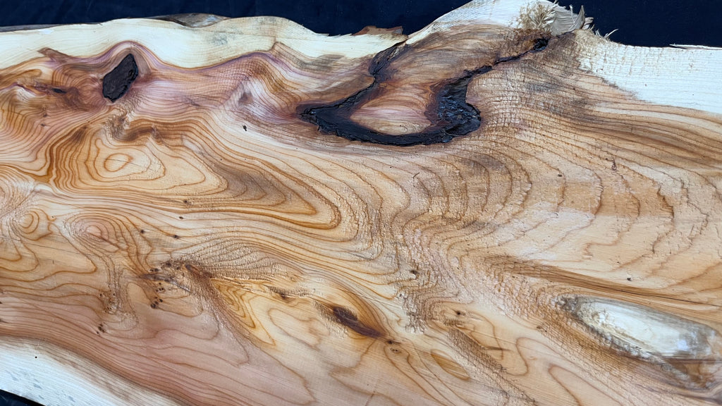 Yew,hardwood, slab, board, block 956 L x 356 W x 20 D mm    (498)