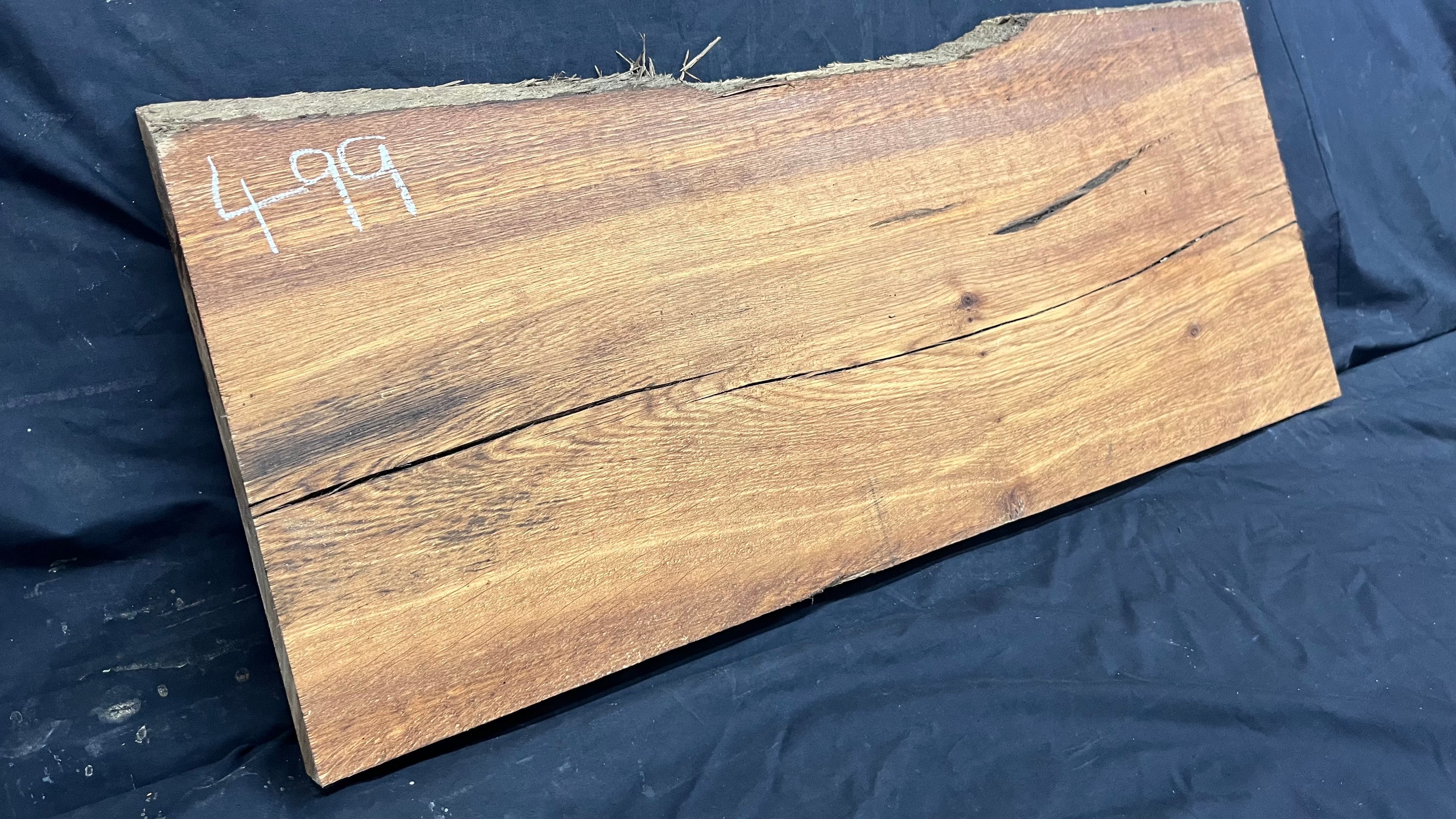 Rustic brown oak window sill, shelf,  938 L x 398 W x 43 D mm      (499)