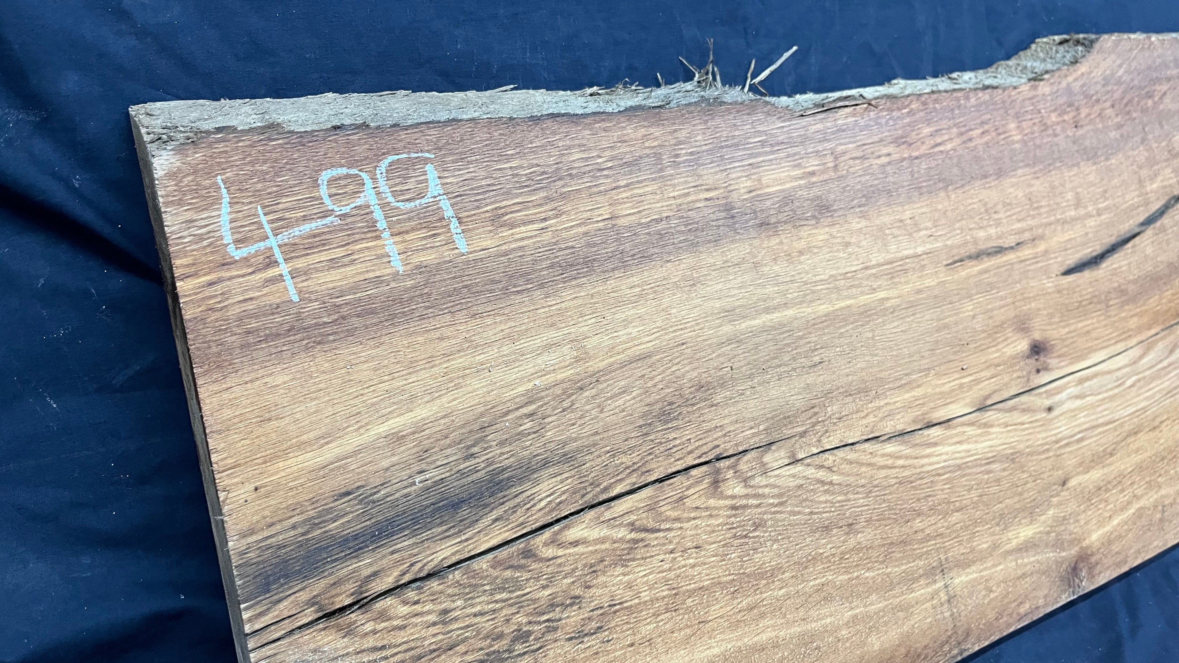 Rustic brown oak window sill, shelf,  938 L x 398 W x 43 D mm      (499)