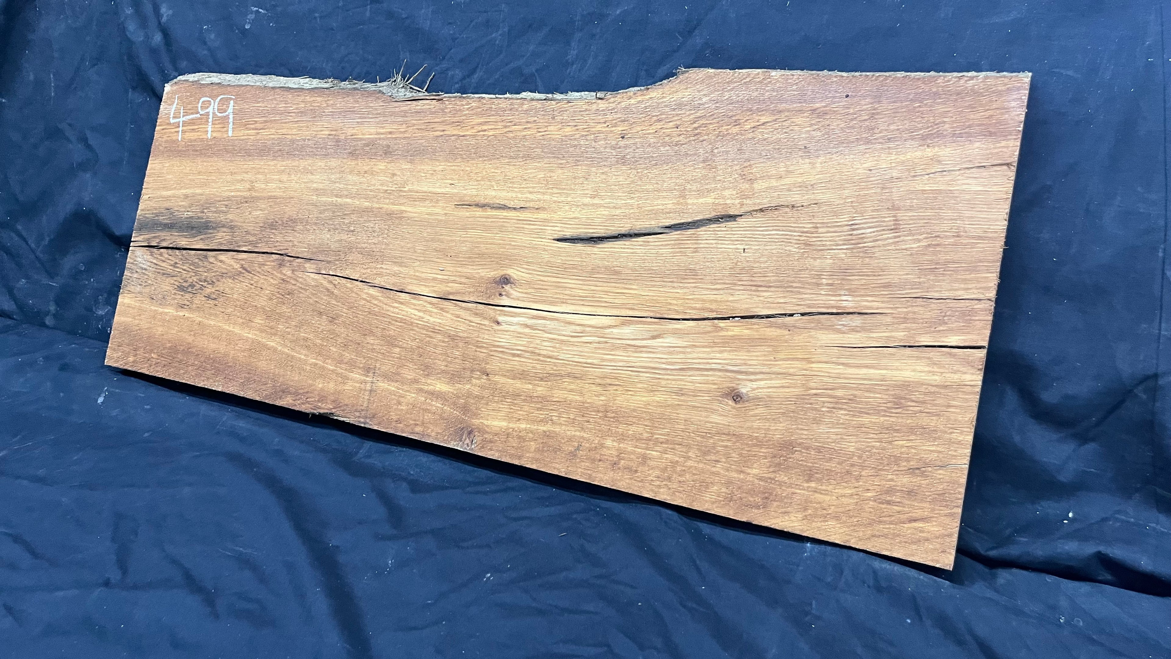 Rustic brown oak window sill, shelf,  938 L x 398 W x 43 D mm      (499)