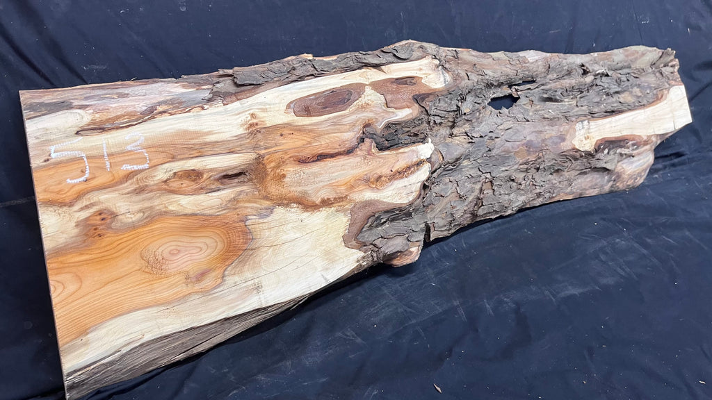 Yew, resin project, slab, board, block 1215 L x 335 W x 40 D mm    (513)