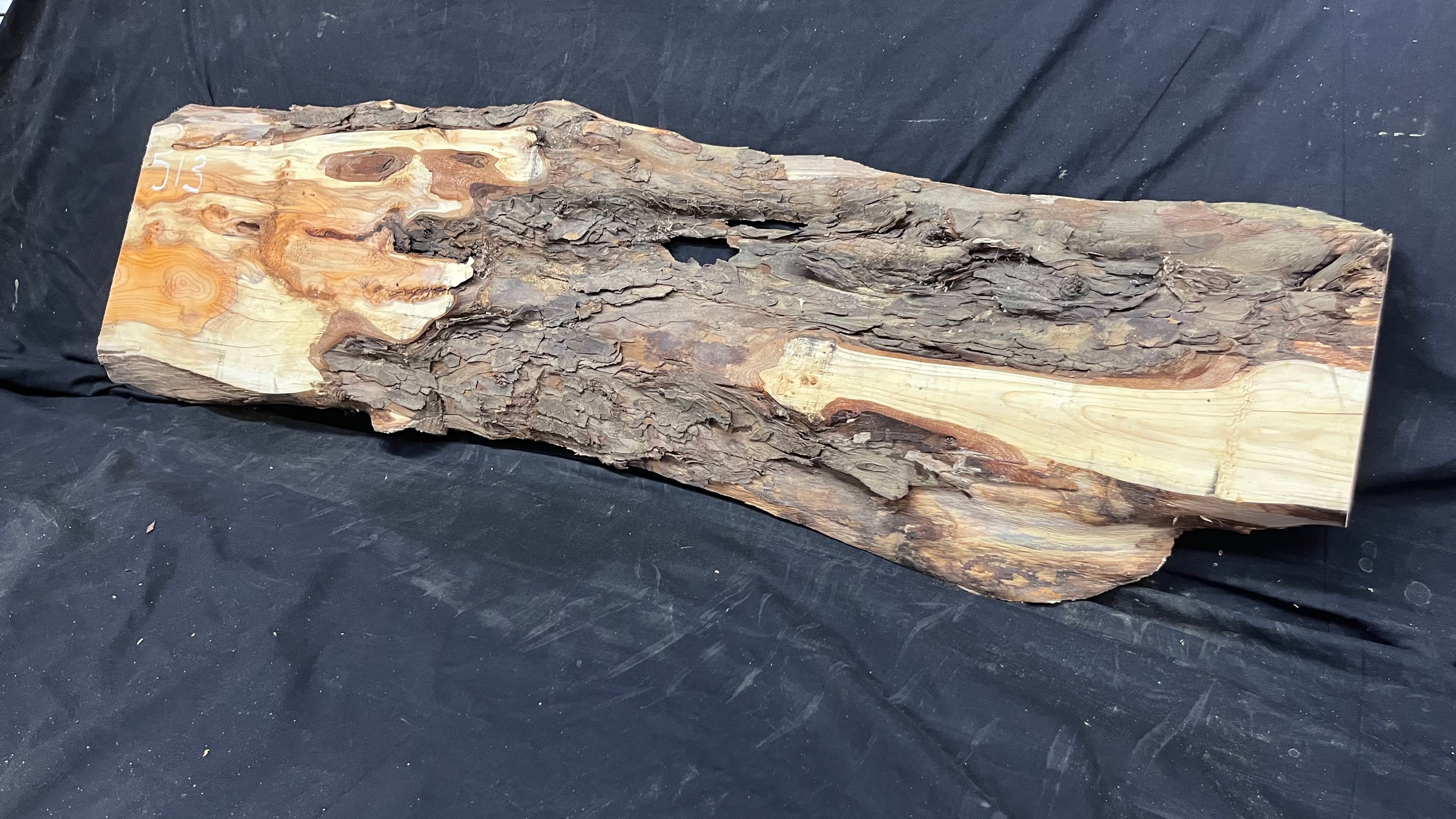 Yew, resin project, slab, board, block 1215 L x 335 W x 40 D mm    (513)