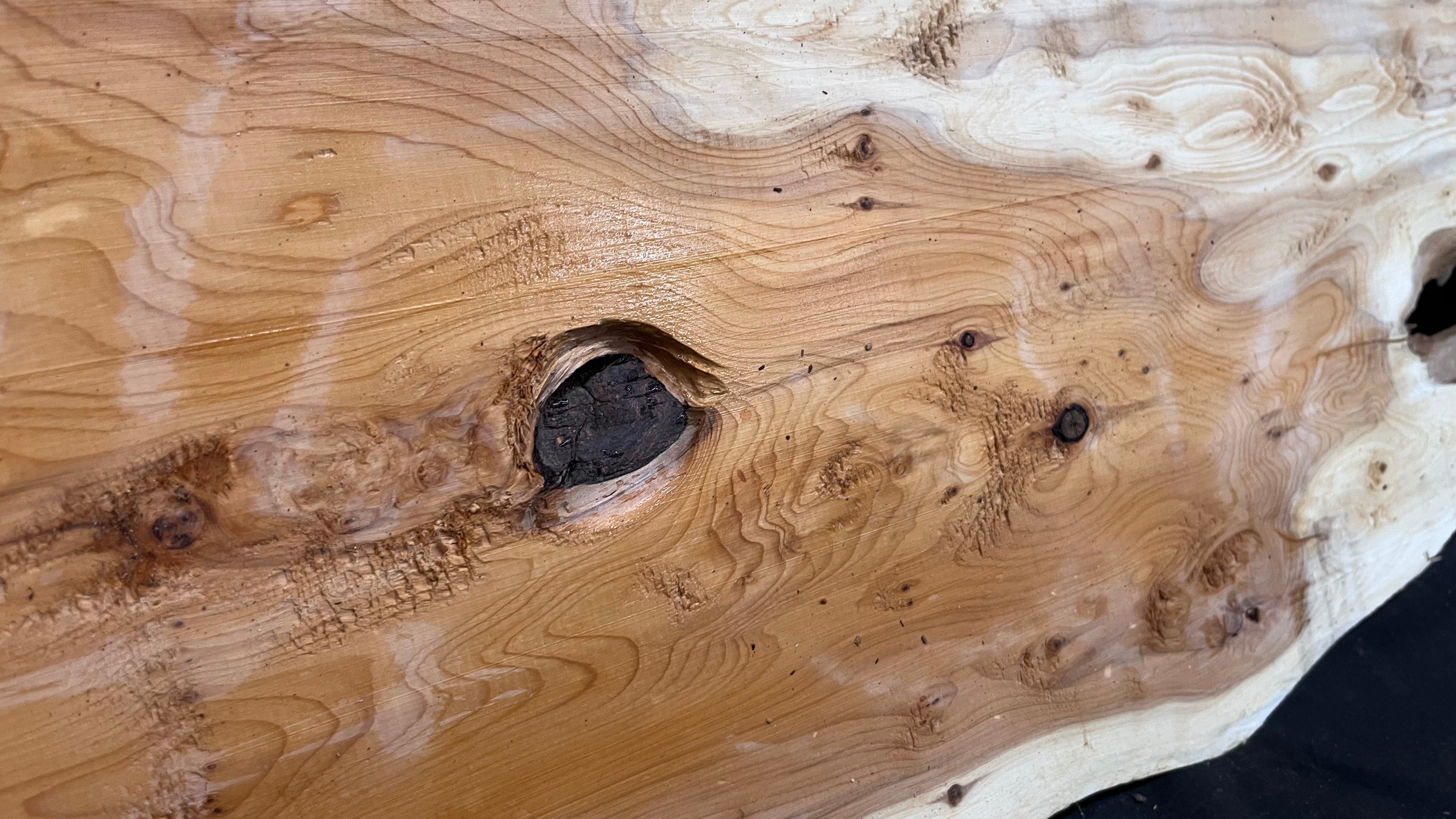 Yew, resin project, slab, board, block 1215 L x 335 W x 40 D mm    (513)
