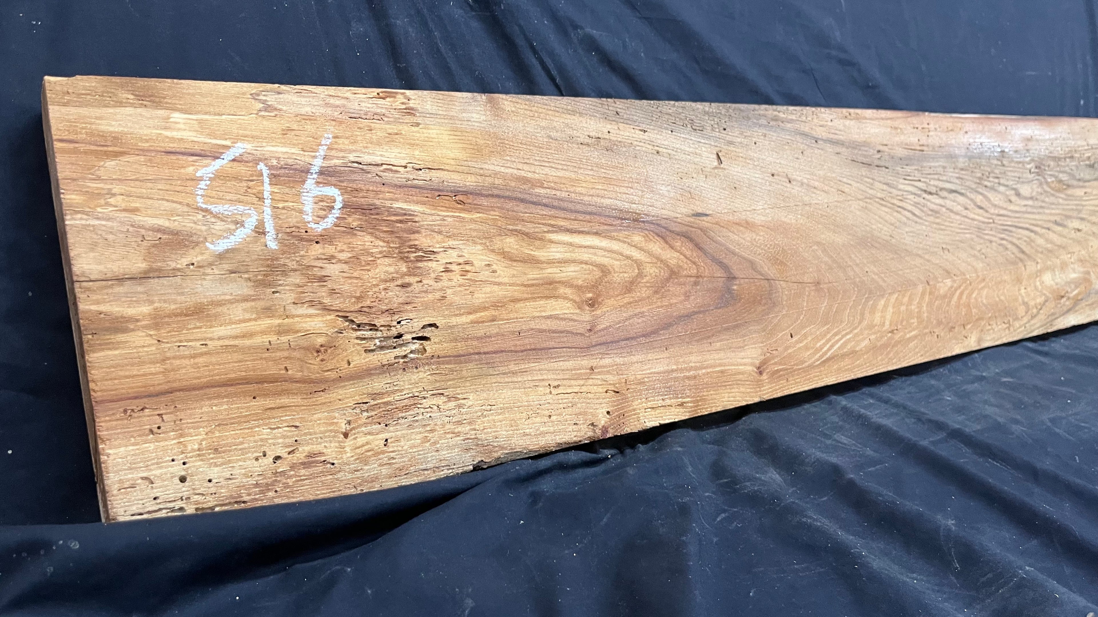 Elm reclaimed, plank, 1633 L x 238 W x 39 D mm    (mt516)