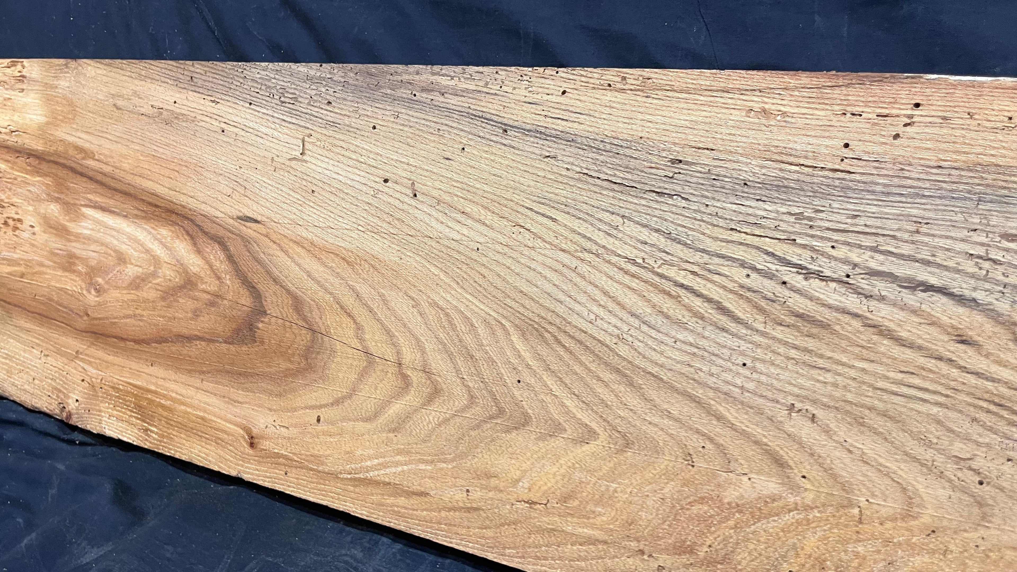 Elm reclaimed, plank, 1633 L x 238 W x 39 D mm    (mt516)