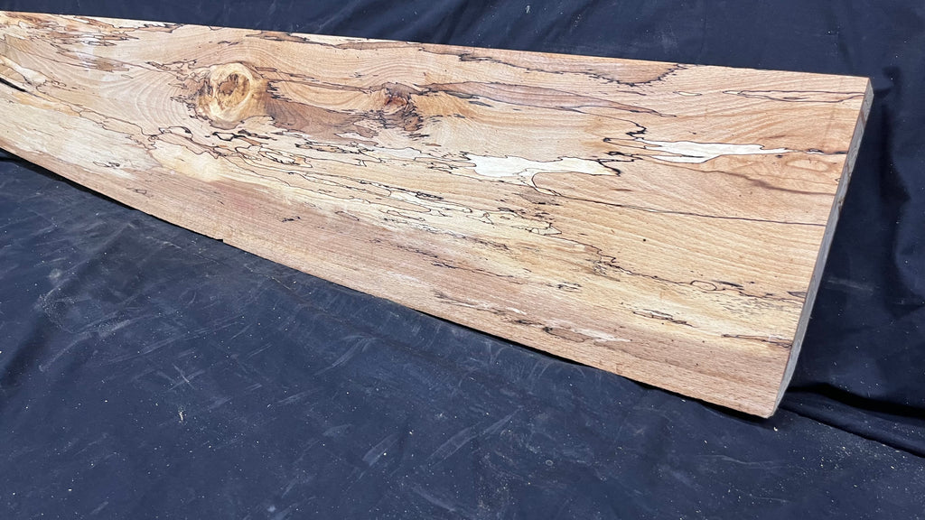 Spalted beech wood turning, tone wood, mantle 1364 L x 256 W x 46 D mm    (517)