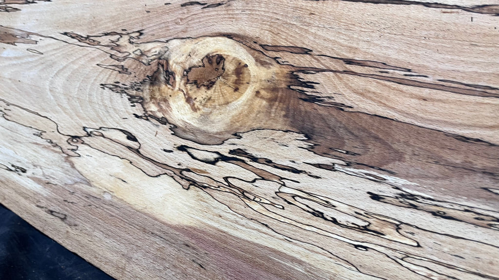 Spalted beech wood turning, tone wood, mantle 1364 L x 256 W x 46 D mm    (517)