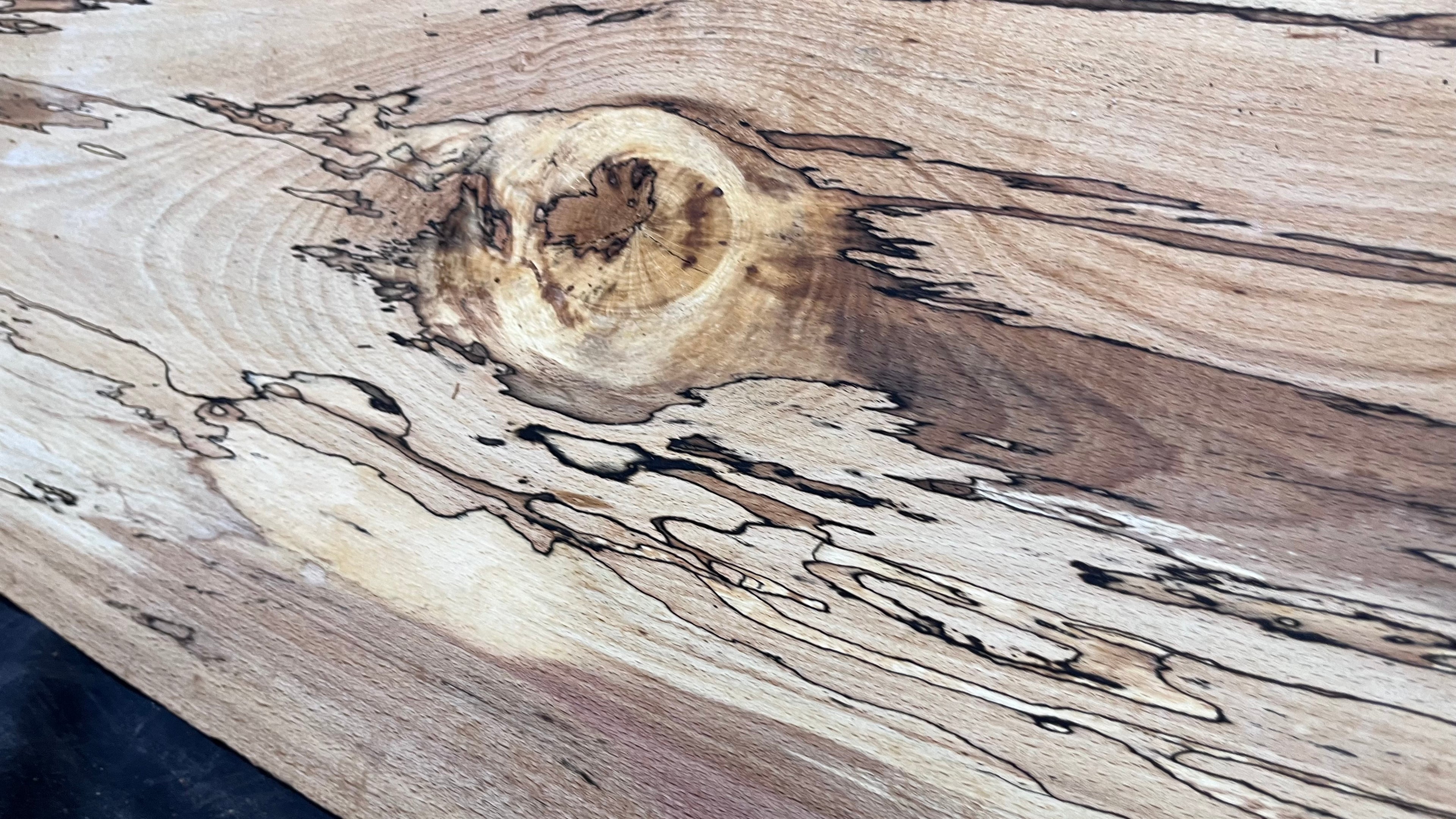 Spalted beech wood turning, tone wood, mantle 1364 L x 256 W x 46 D mm    (517)