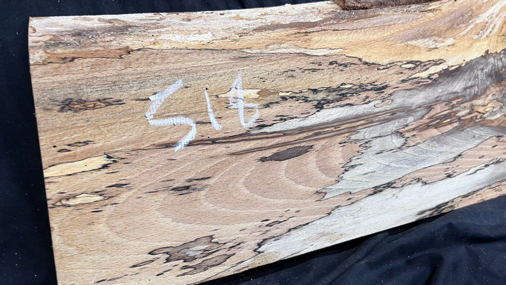 Spalted beech wood turning, tone wood, mantle 1405 L x 290 W x 51 D mm    (518)