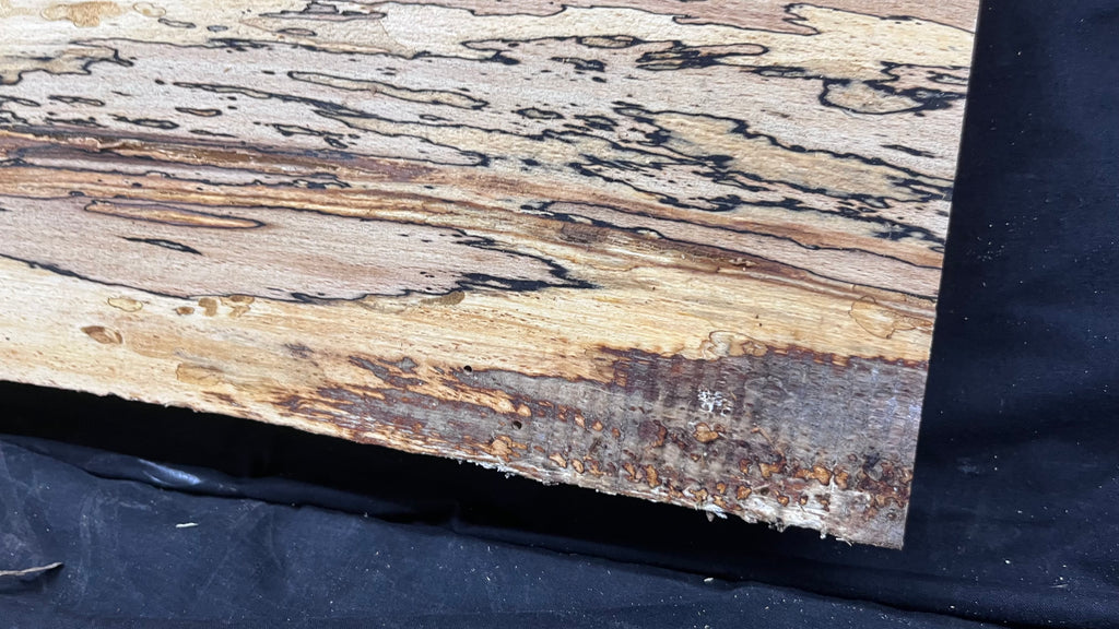 Spalted beech wood turning, tone wood, mantle 1405 L x 290 W x 51 D mm    (518)