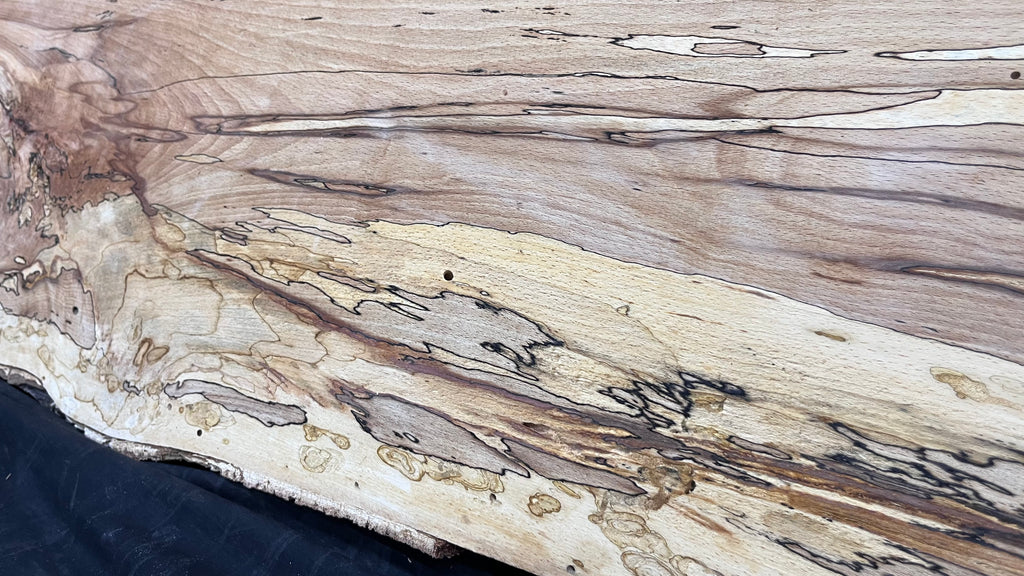 Spalted beech wood turning, tone wood, mantle 1405 L x 290 W x 51 D mm    (518)