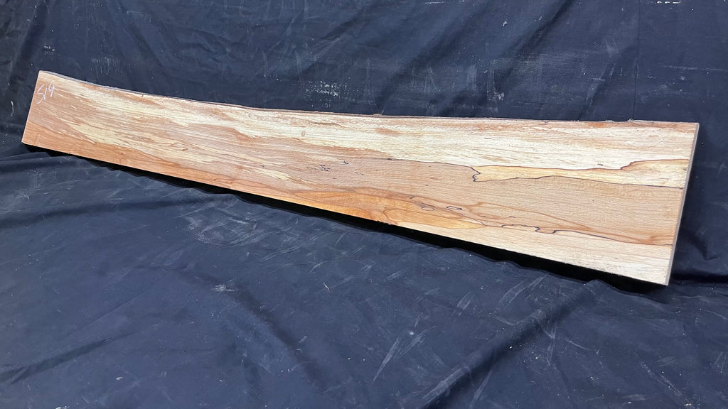 Spalted beech wood turning, tone wood, mantle 1341 L x 187 W x 46 D mm    (519)