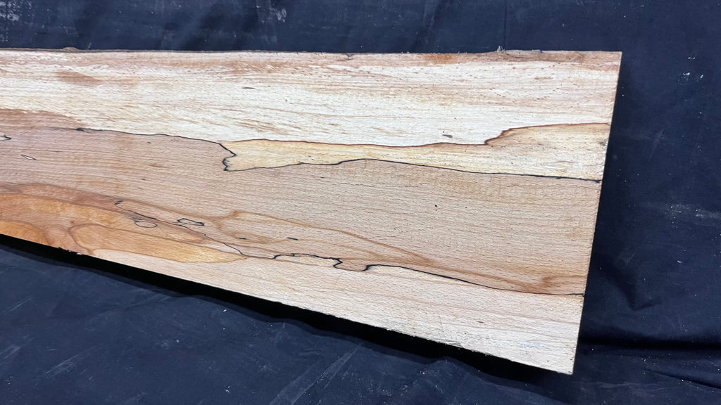 Spalted beech wood turning, tone wood, mantle 1341 L x 187 W x 46 D mm    (519)