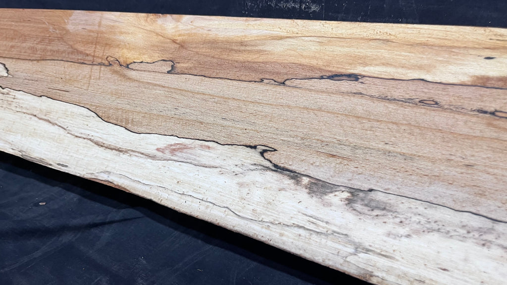 Spalted beech wood turning, tone wood, mantle 1341 L x 187 W x 46 D mm    (519)