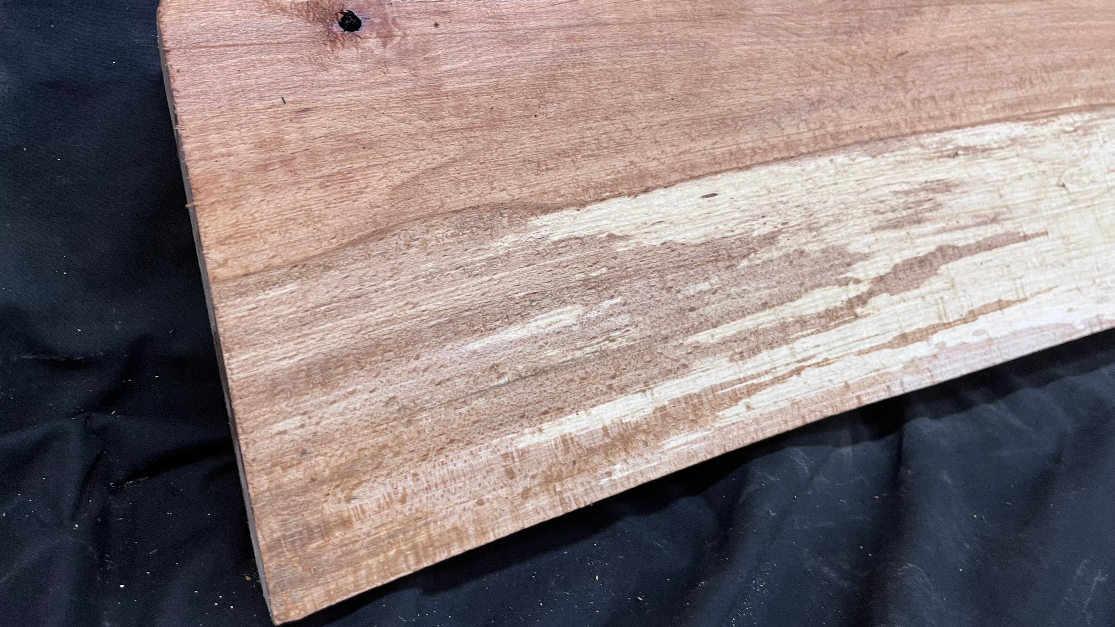 Spalted beech wood turning, tone wood, mantle 1341 L x 187 W x 46 D mm    (519)