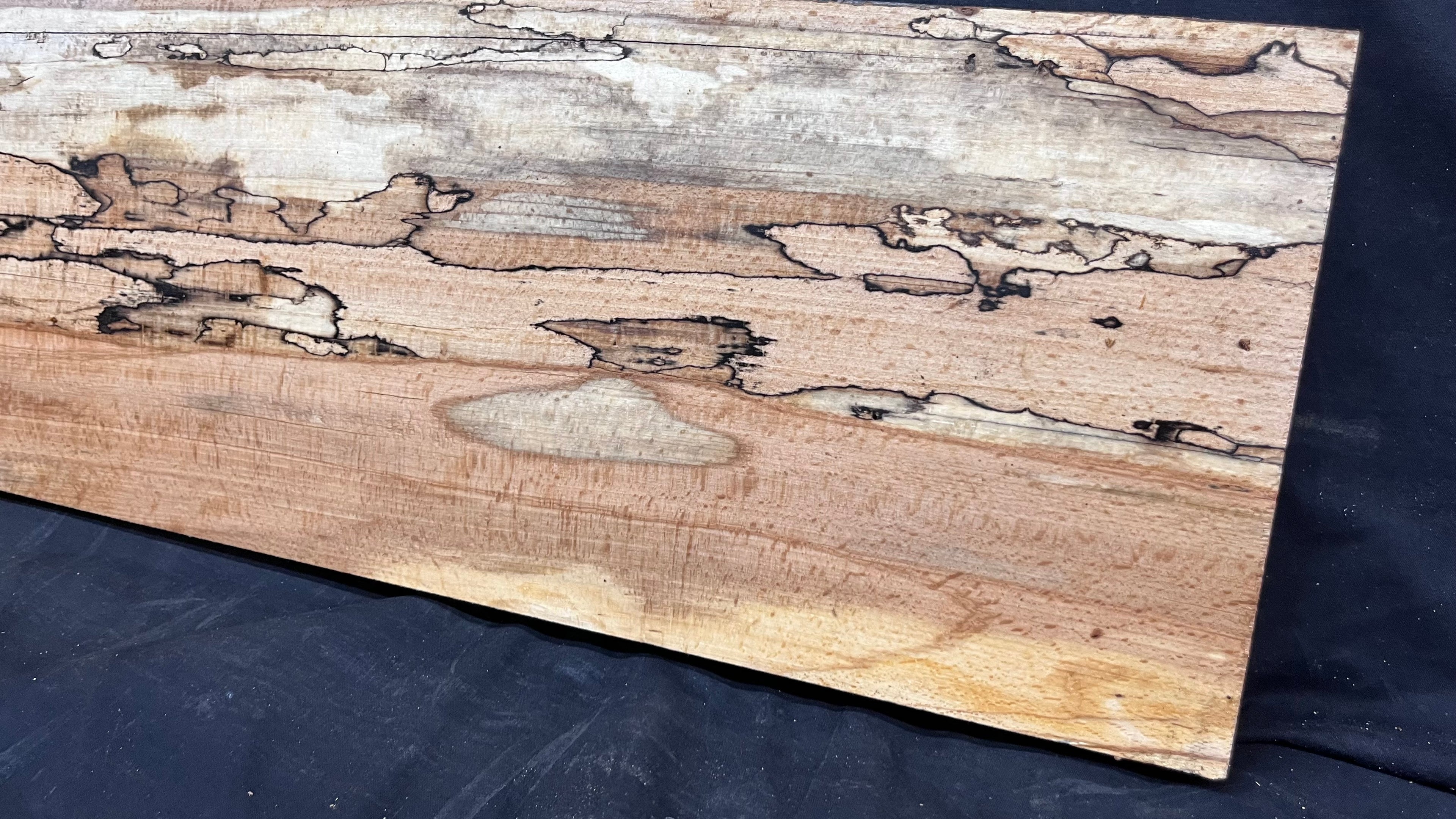 Spalted beech wood turning, tone wood, mantle 1411 L x 200 W x 48 D mm    (520)