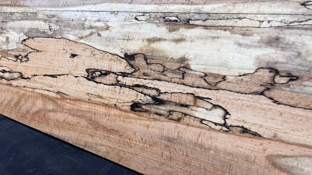 Spalted beech wood turning, tone wood, mantle 1411 L x 200 W x 48 D mm    (520)
