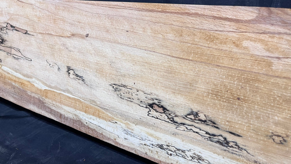 Spalted beech wood turning, tone wood, mantle 1411 L x 200 W x 48 D mm    (520)