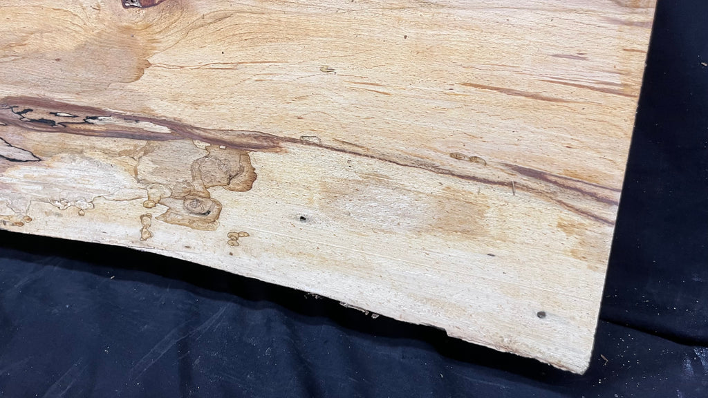 Spalted beech wood turning, tone wood, mantle 1400 L x 285 W x 48 D mm    (521)