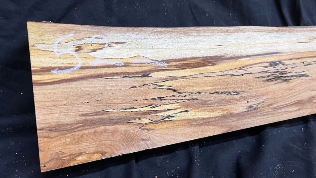 Spalted beech wood turning, tone wood, mantle 1308 L x 186 W x 48 D mm    (522)