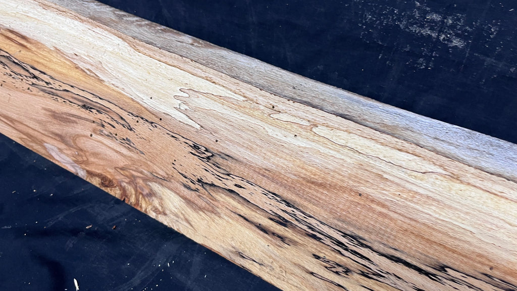 Spalted beech wood turning, tone wood, mantle 1308 L x 186 W x 48 D mm    (522)