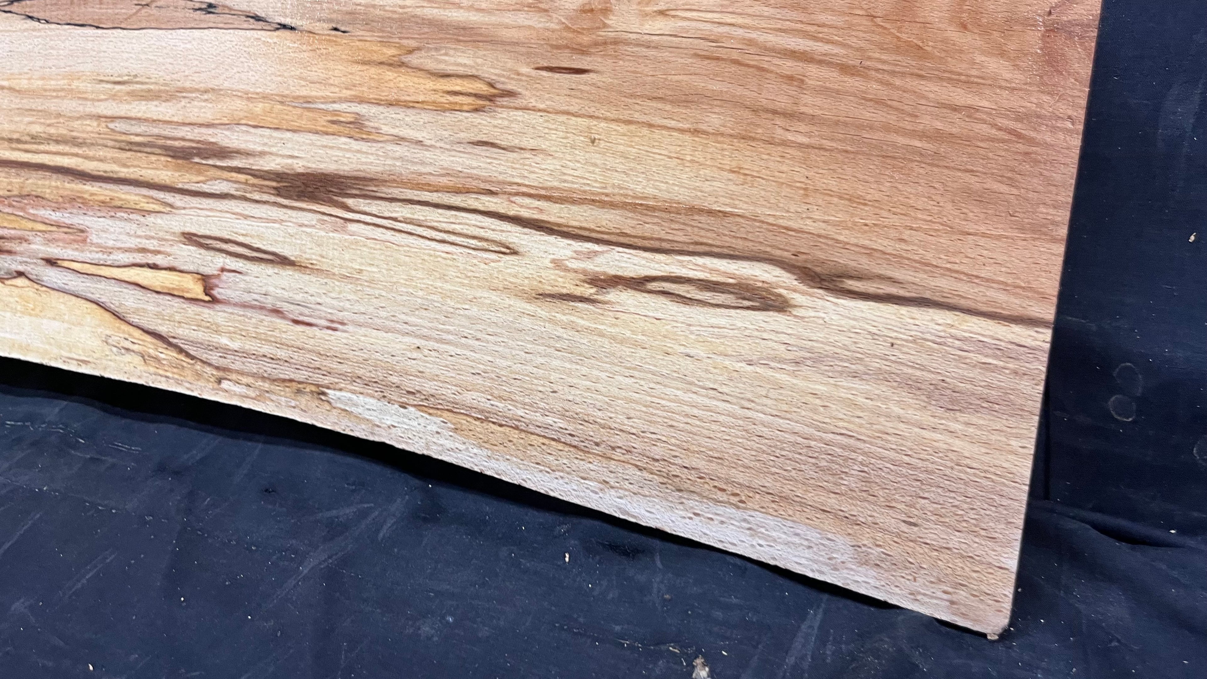 Spalted beech wood turning, tone wood, mantle 1308 L x 186 W x 48 D mm    (522)