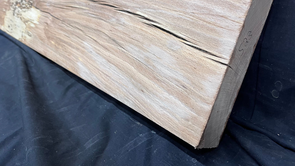 Spalted beech wood turning, tone wood, mantle 1349 L x 274 W x 43 D mm    (523)