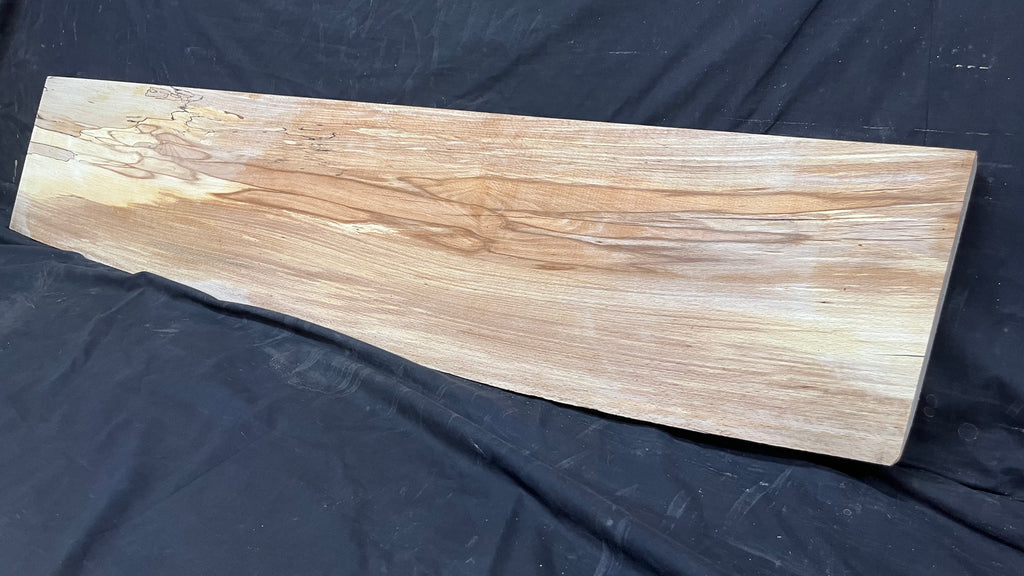 Spalted beech wood turning, tone wood, mantle 1349 L x 274 W x 43 D mm    (523)
