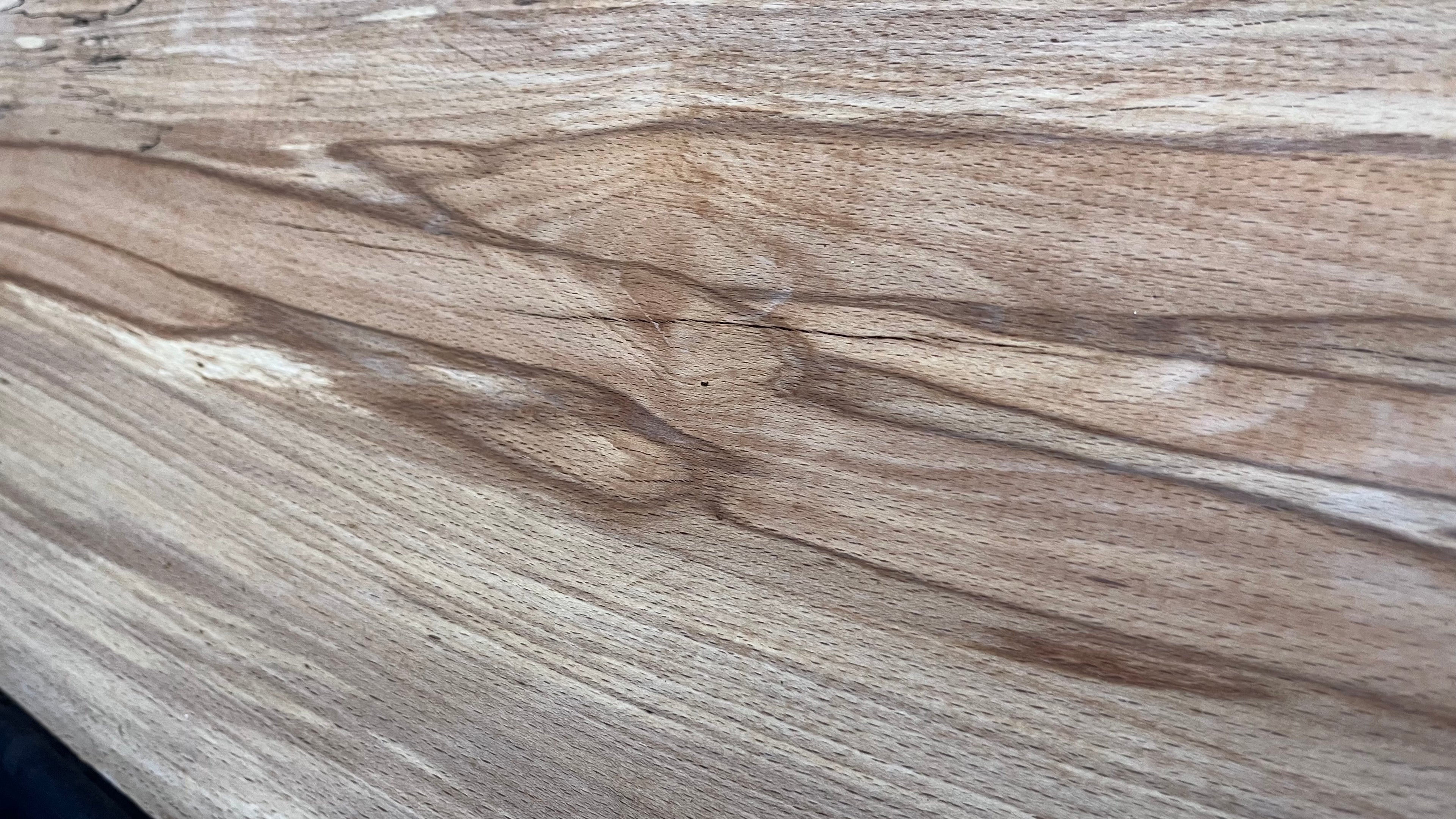 Spalted beech wood turning, tone wood, mantle 1349 L x 274 W x 43 D mm    (523)