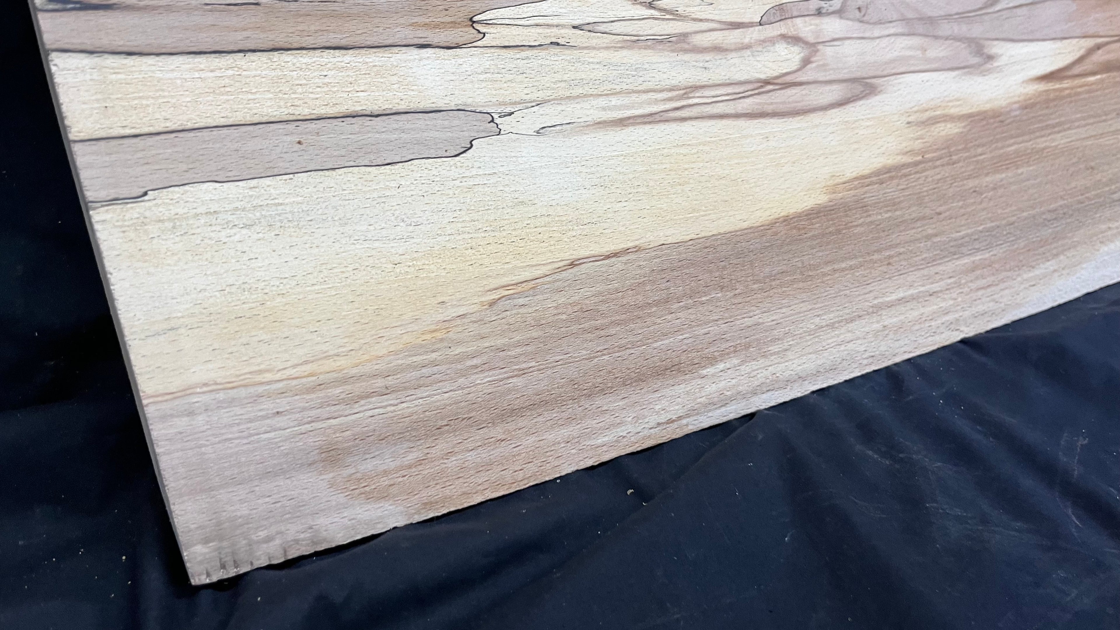 Spalted beech wood turning, tone wood, mantle 1349 L x 274 W x 43 D mm    (523)