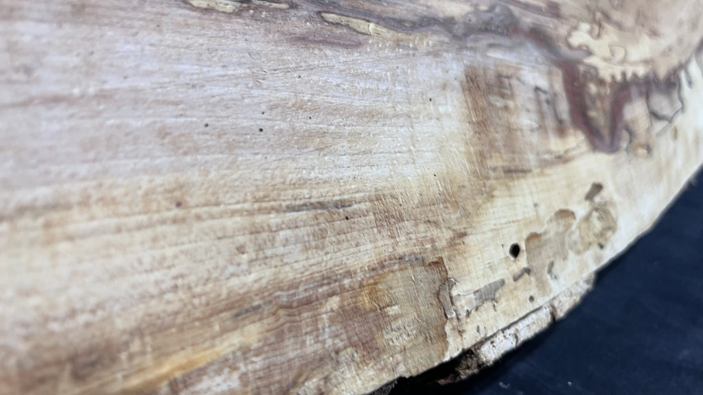 Spalted beech wood turning, tone wood, mantle 1458 L x 180 W x 47 D mm    (525)