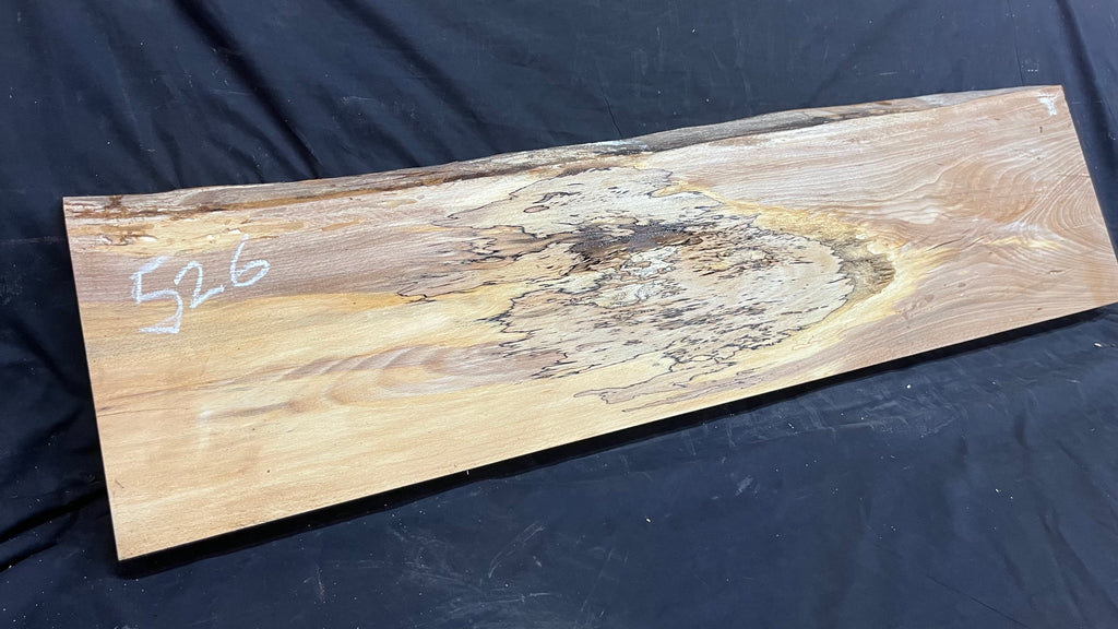 Spalted beech wood turning, tone wood, mantle 1231 L x 325 W x 43 D mm    (526)