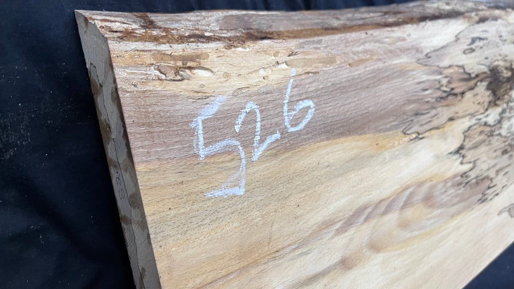 Spalted beech wood turning, tone wood, mantle 1231 L x 325 W x 43 D mm    (526)