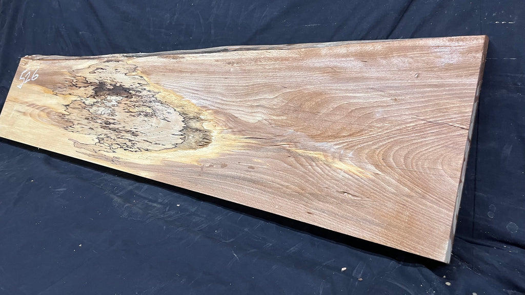 Spalted beech wood turning, tone wood, mantle 1231 L x 325 W x 43 D mm    (526)