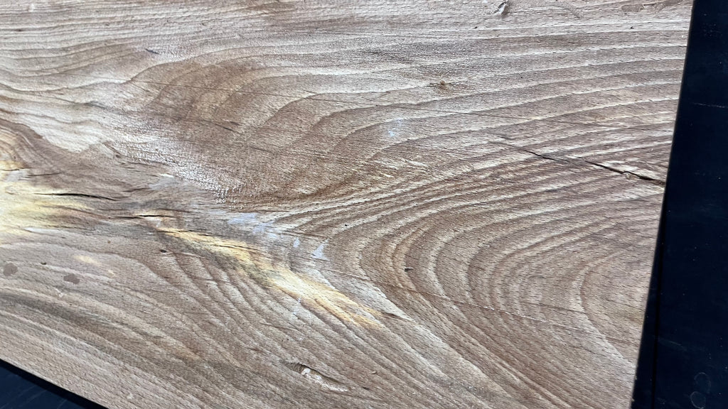 Spalted beech wood turning, tone wood, mantle 1231 L x 325 W x 43 D mm    (526)