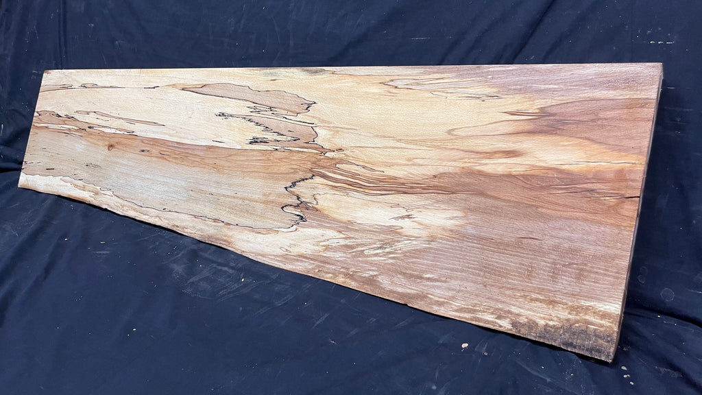 Spalted beech wood turning, tone wood, mantle 1231 L x 325 W x 43 D mm    (526)