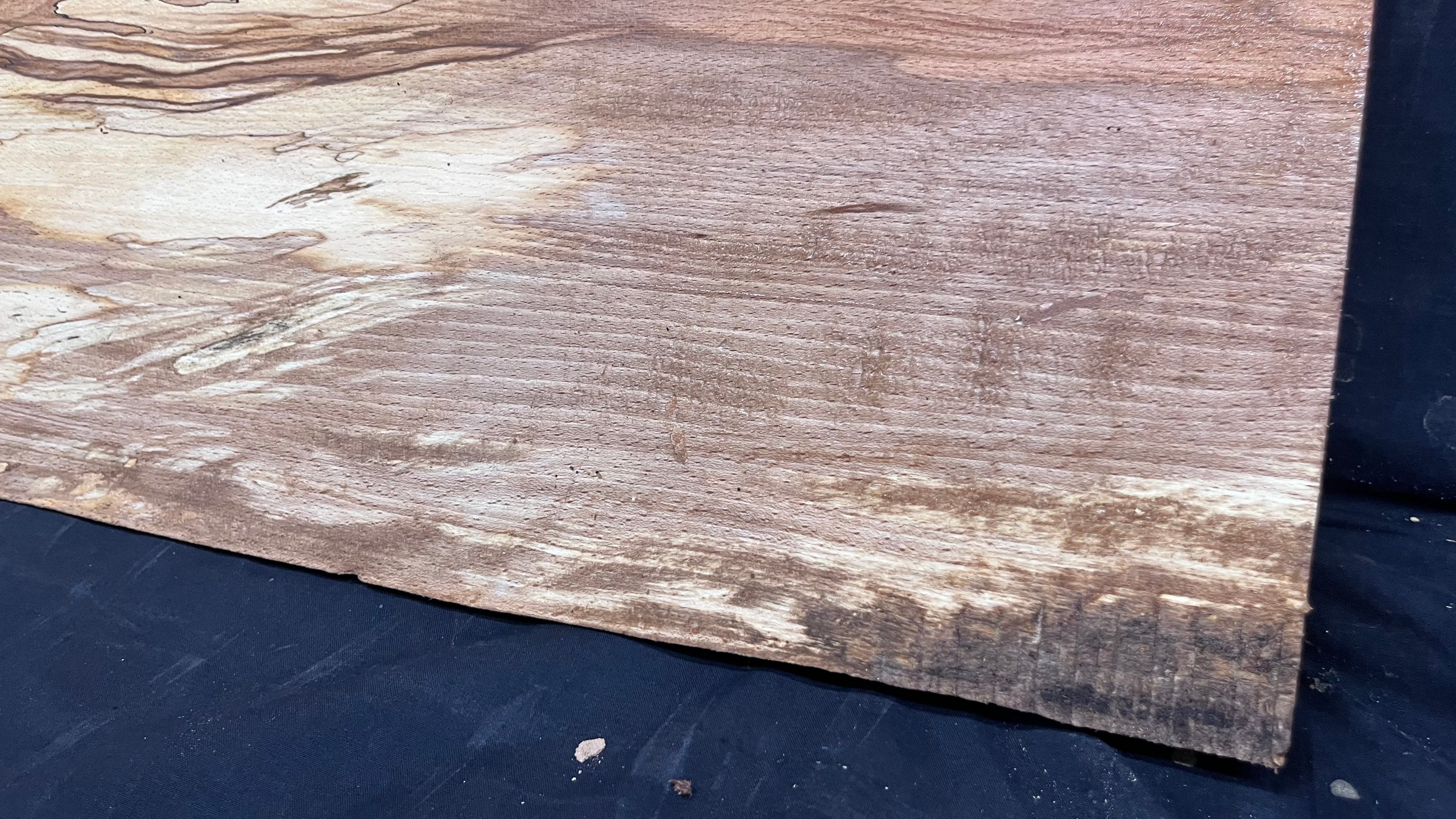 Spalted beech wood turning, tone wood, mantle 1231 L x 325 W x 43 D mm    (526)
