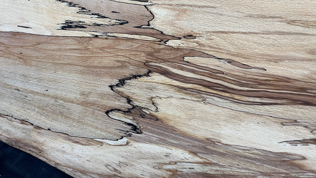 Spalted beech wood turning, tone wood, mantle 1231 L x 325 W x 43 D mm    (526)