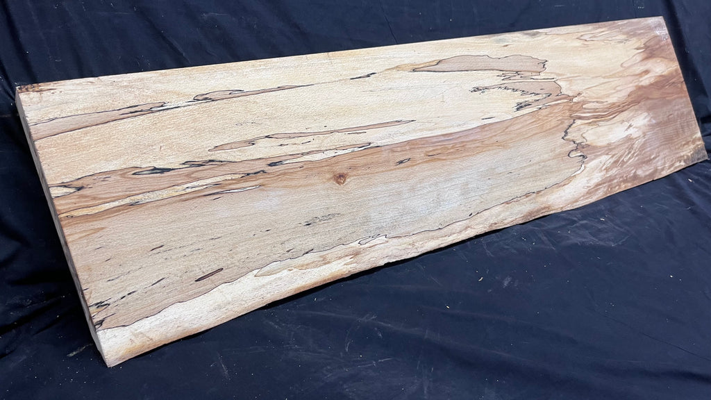 Spalted beech wood turning, tone wood, mantle 1231 L x 325 W x 43 D mm    (526)
